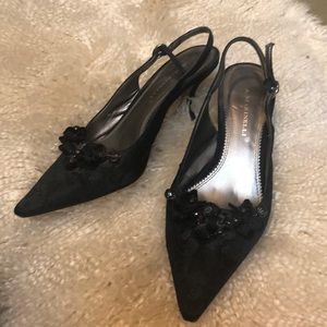 Silk brocade with ornaments stiletto